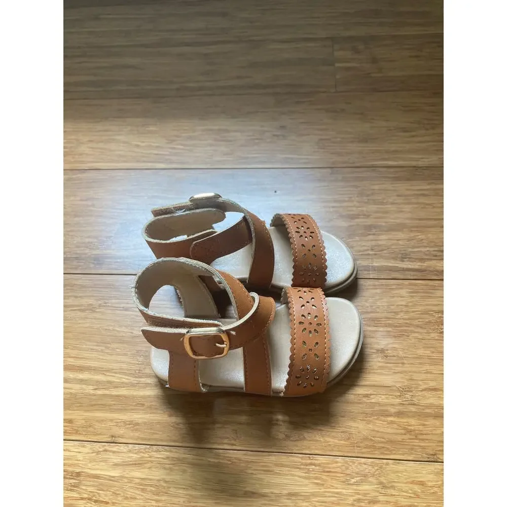 Sugar Little Girl Brown Sandals, Size 5